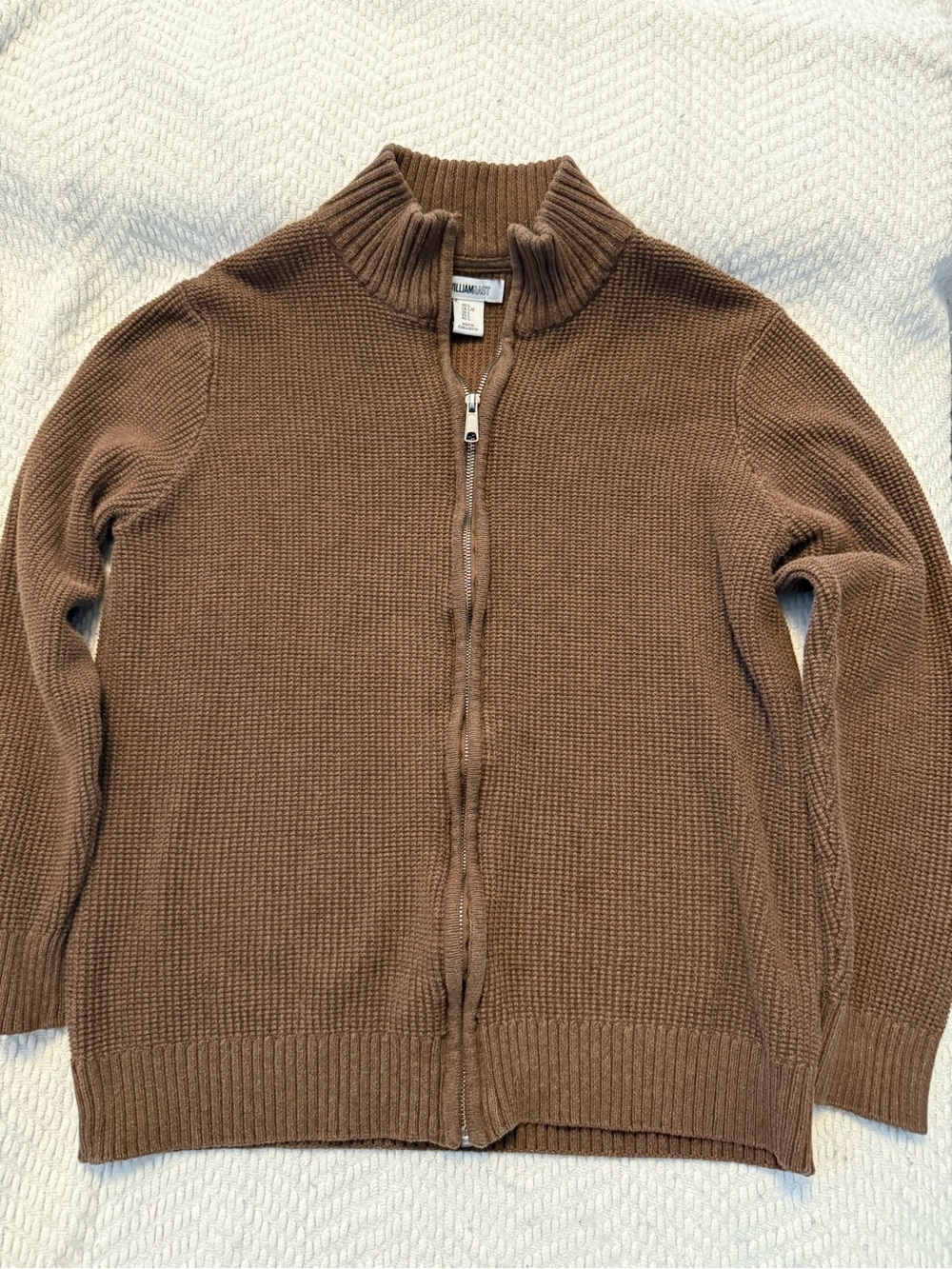 William Rast zip up knit sweater